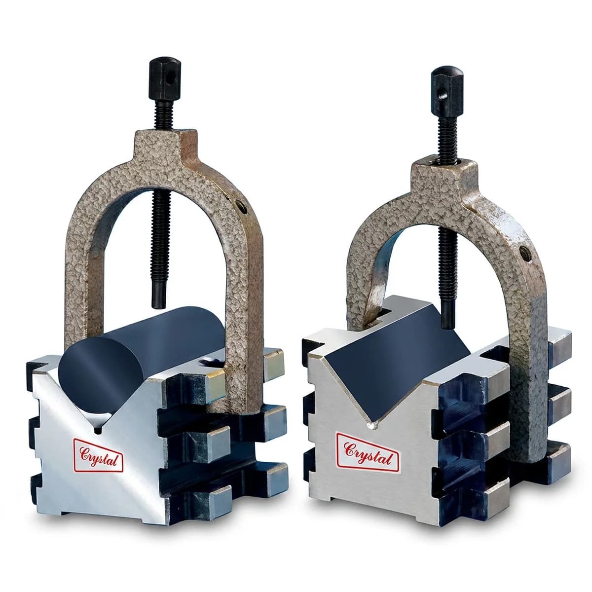 Crystal Hardened & Ground Tool Room V Block with Clamp — image 2