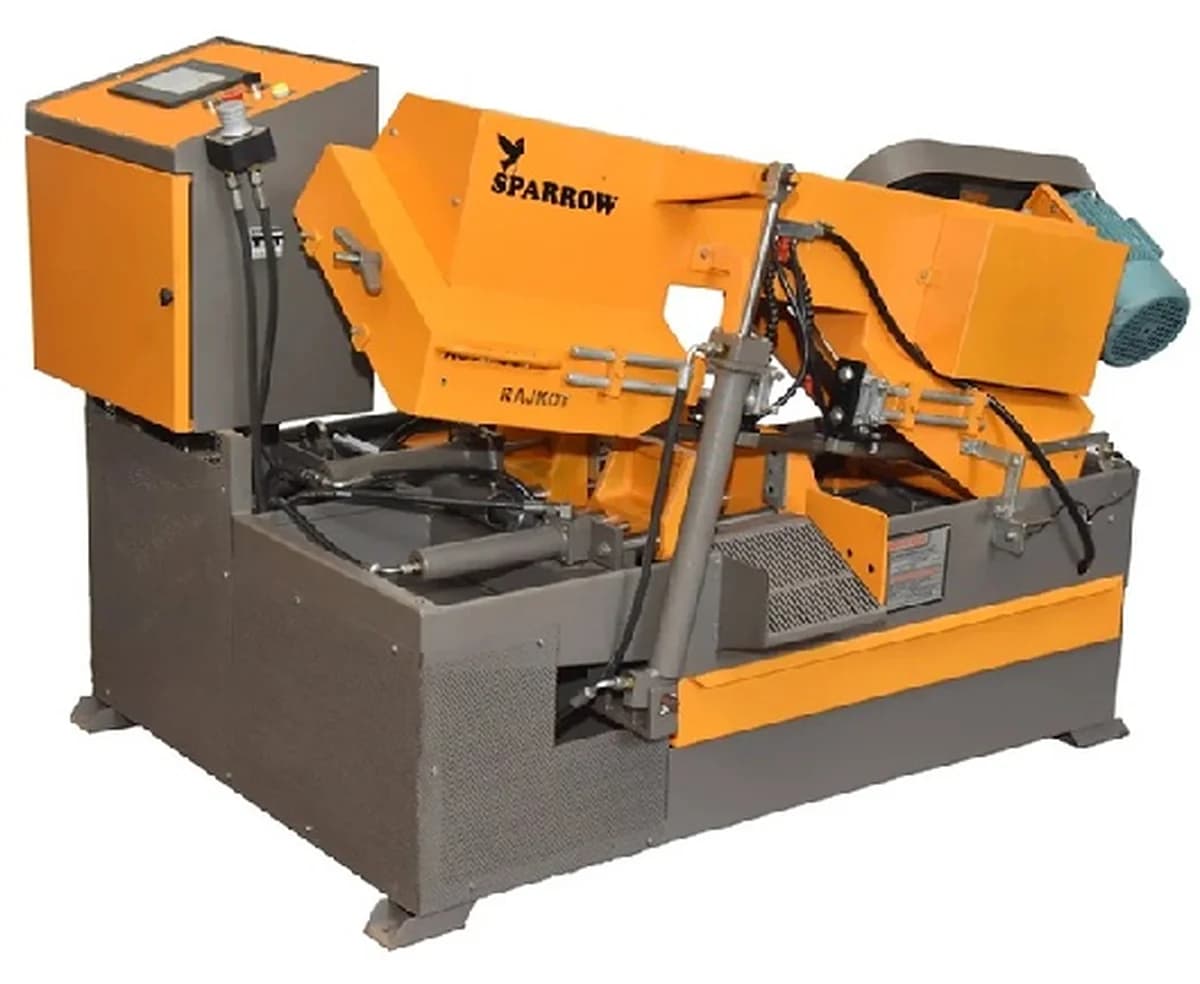  SPARROW Brand Fully Auto (PLC+LM Guide) Hydraulic Heavy Duty Double column Bandsaw machine — image 11