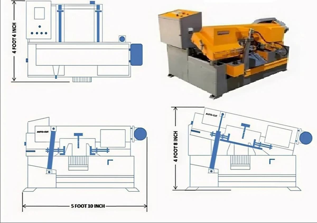  SPARROW Brand Fully Auto (PLC+LM Guide) Hydraulic Heavy Duty Double column Bandsaw machine — image 12