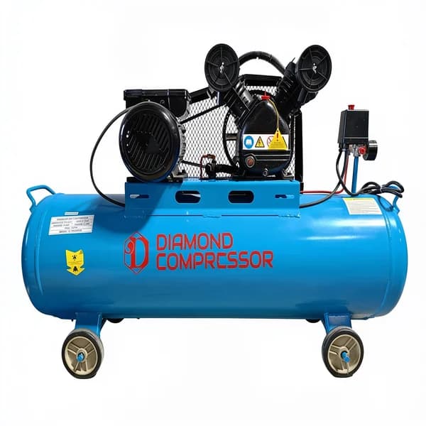 Diamond Brand Single Stage Heavy duty Reciprocating type Air Compressor Single Phase