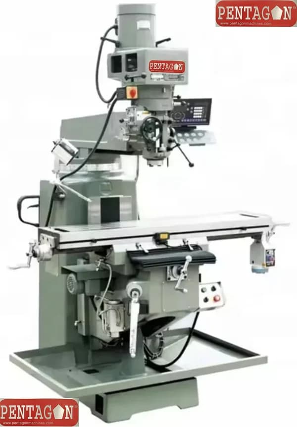 PENTAGON Vertical RAM Turret Milling Machine Y and Z axis square guideways Model