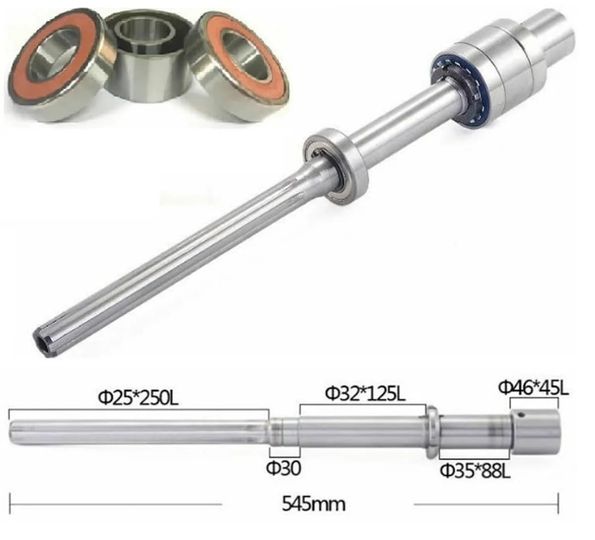 Spare: High-Precision Spindle for Vertical RAM Turret Milling Machines with/without Bearing and chuck-nut — image 15