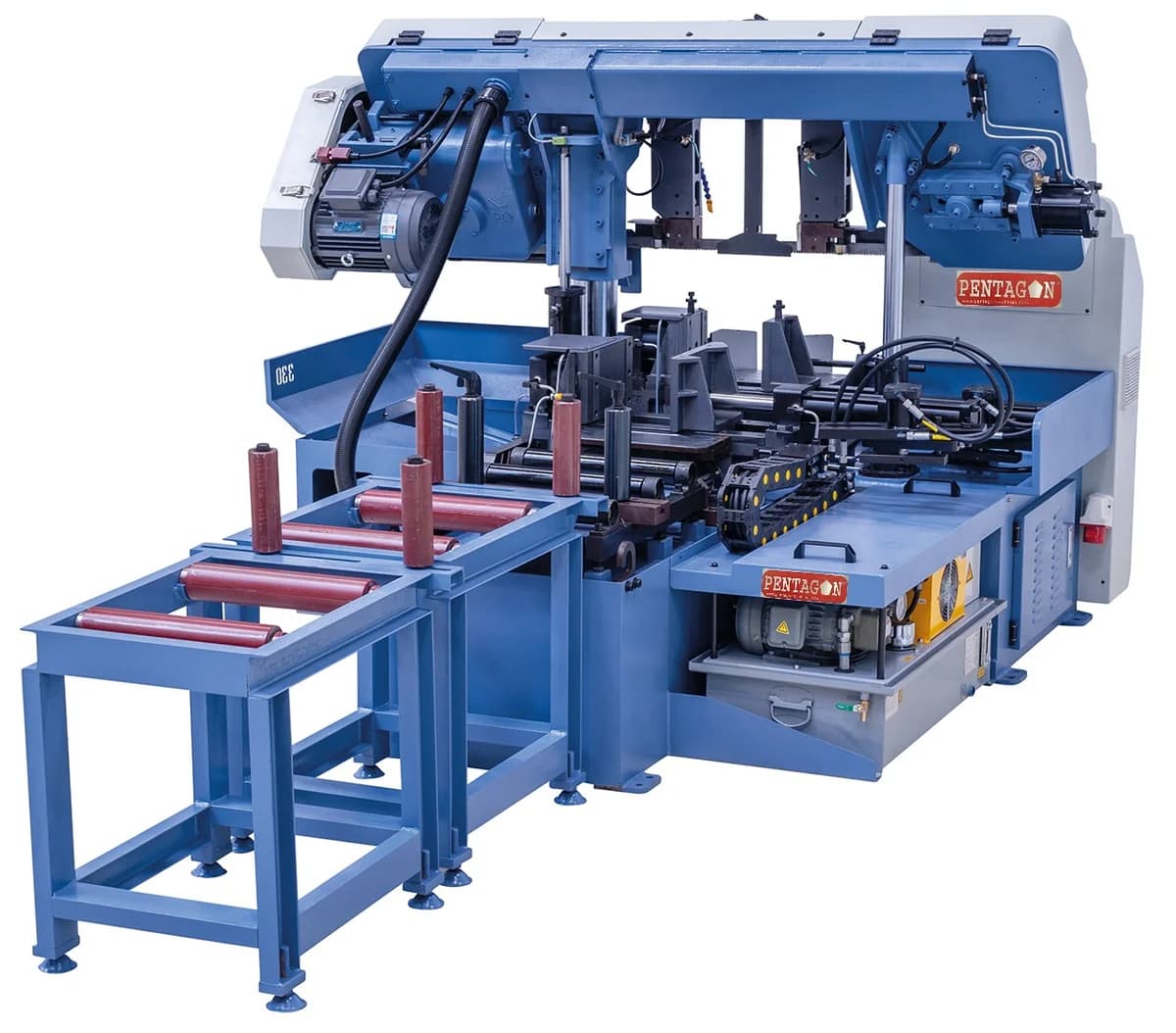 Fully Automatic PLC dis play CNC Double Column Metal Cutting Bandsaw Machine Model GZK4228 — image 7