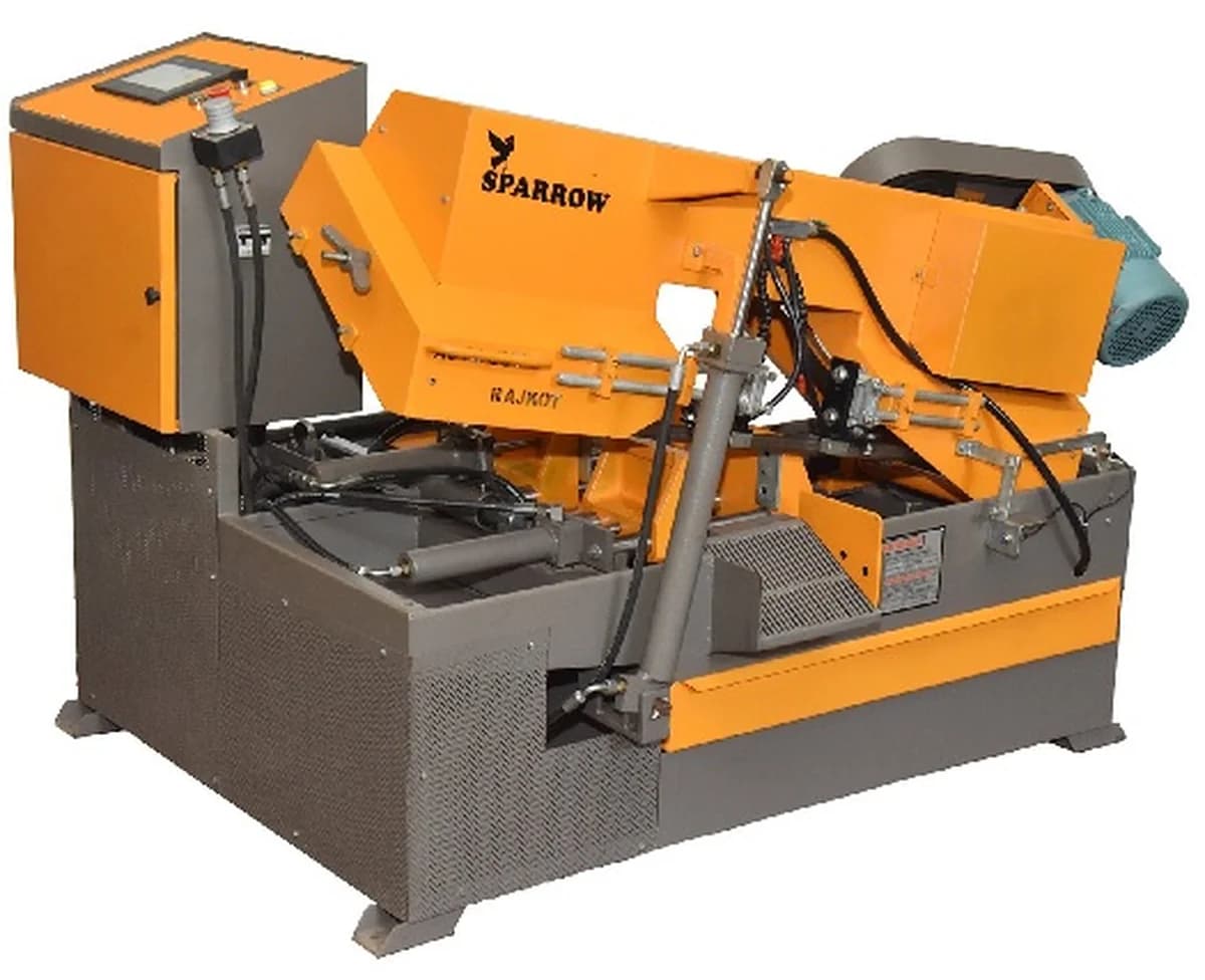  SPARROW Brand Fully Auto (PLC+LM Guide) Hydraulic Heavy Duty Double column Bandsaw machine — image 4