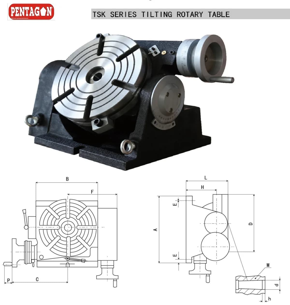 High Precision Tilting type Universal Rotary Table TSK-Series — image 4