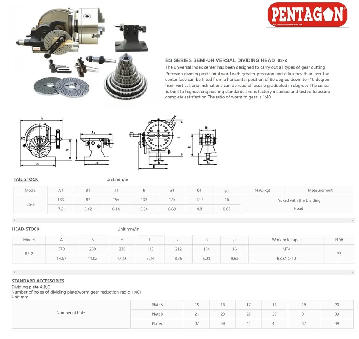 High Precision Universal Dividing Head — image 3