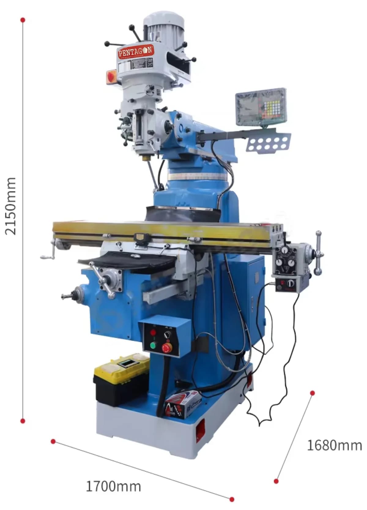 PENTAGON Curved Body Vertical RAM Turret Milling Machine — image 3