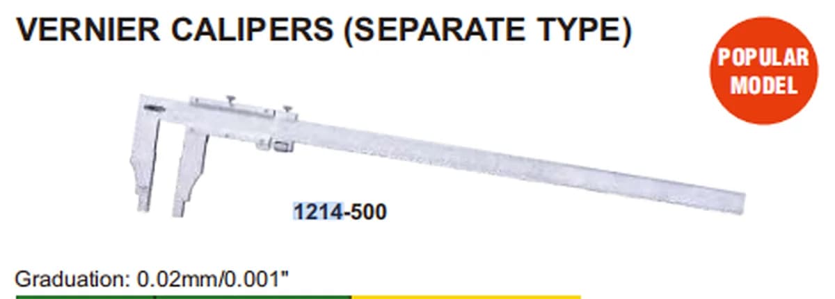VERNIER CALIPERS (SEPARATE TYPE) — image 1
