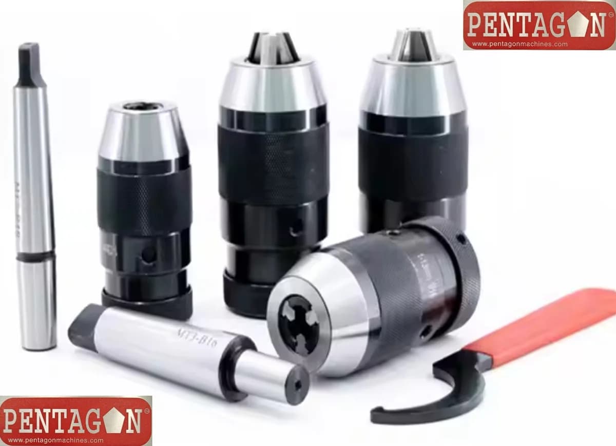 Self Tightening Keyless Drill Chuck with Integral Arbor — image 21