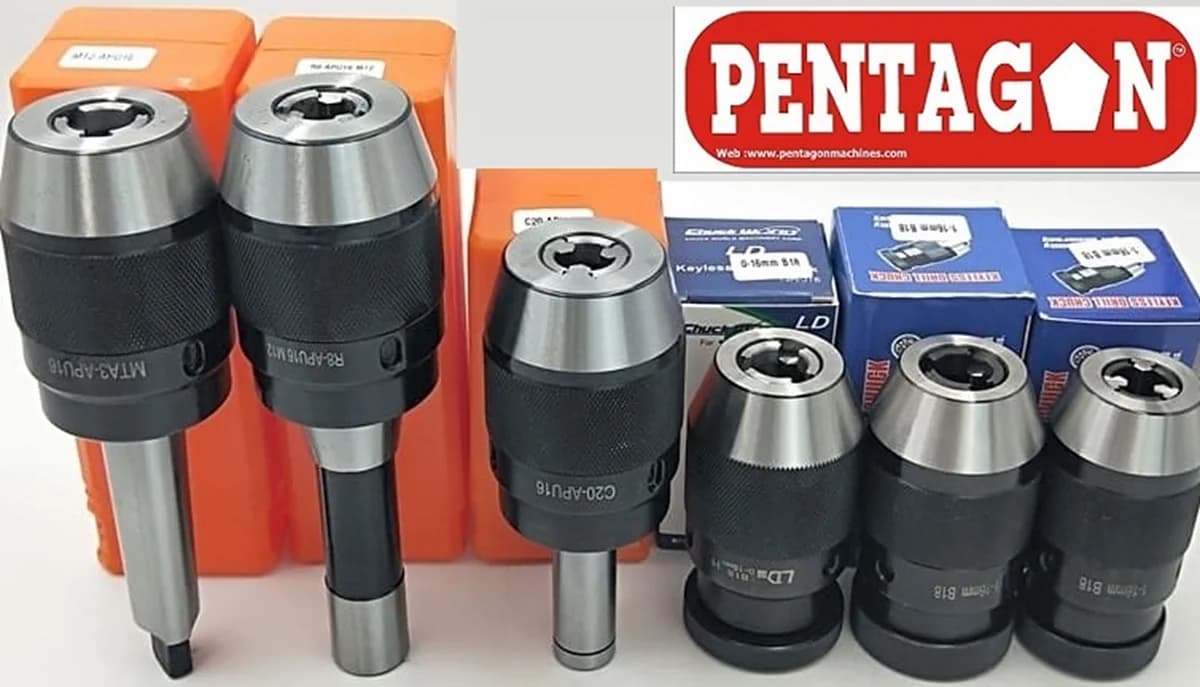 Self Tightening Keyless Drill Chuck with Integral Arbor — image 25