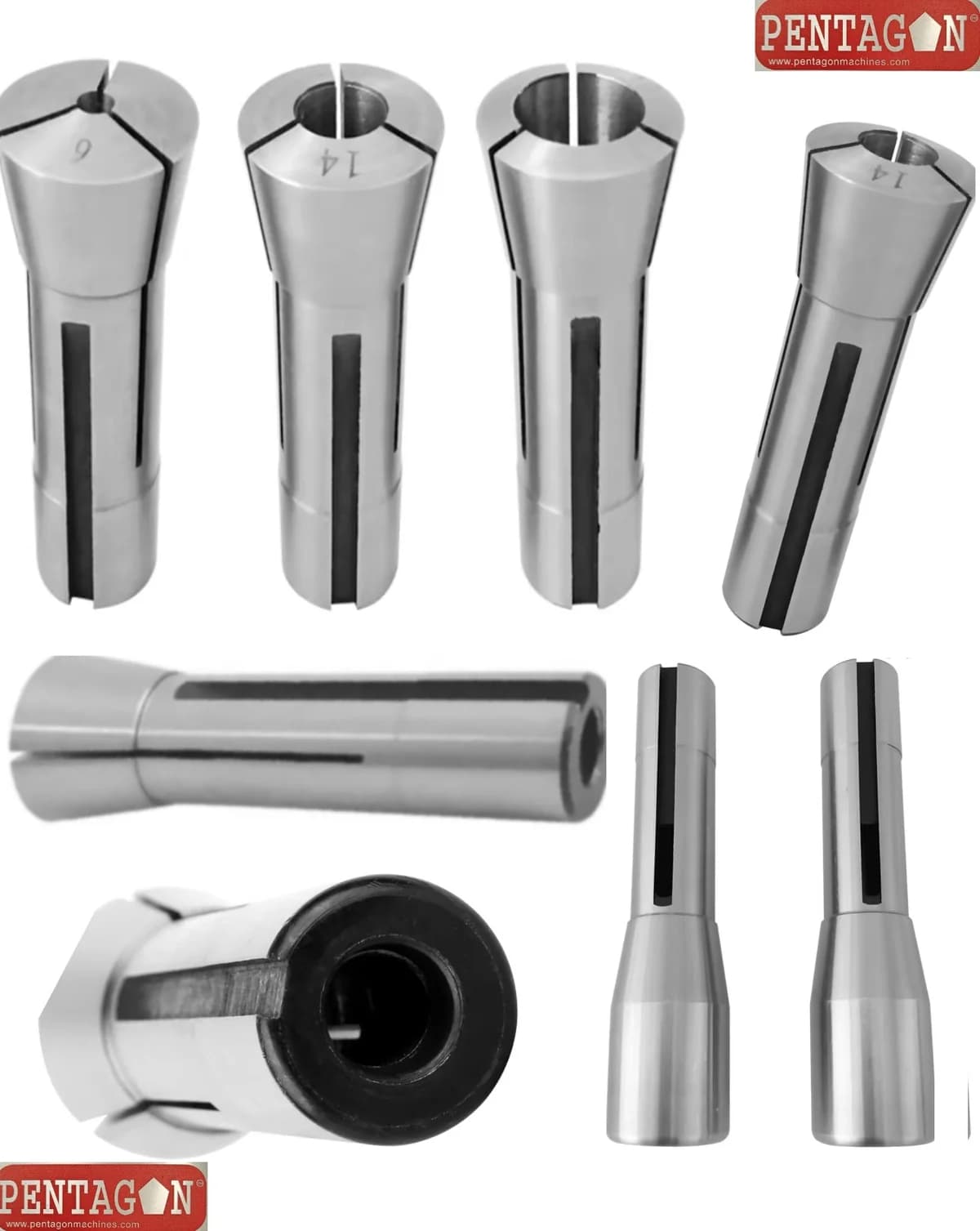 High Precision Collet set Model ER40 set with suitable collet adapter and spanner — image 38