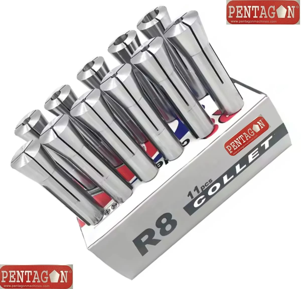 High Precision Collet set Model ER40 set with suitable collet adapter and spanner — image 42
