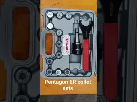High Precision Collet set Model ER40 set with suitable collet adapter and spanner — demo