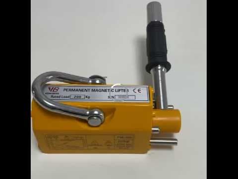 Permanent Magnetic Lifter or lifting magnet — demo