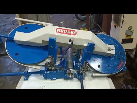 PLB Series Swing Type Single Column Hydraulic Metal Cutting Bandsaw Machine — demo