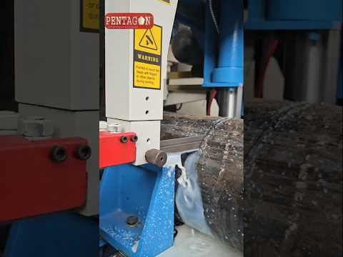 Fully Automatic PLC dis play CNC Double Column Metal Cutting Bandsaw Machine Model GZK4228 — demo