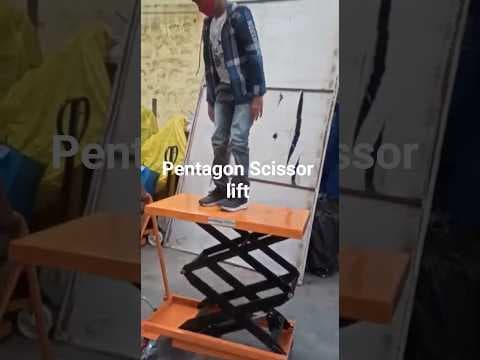 Manually Operated Hydraulic Scissor lift table Trolley — demo