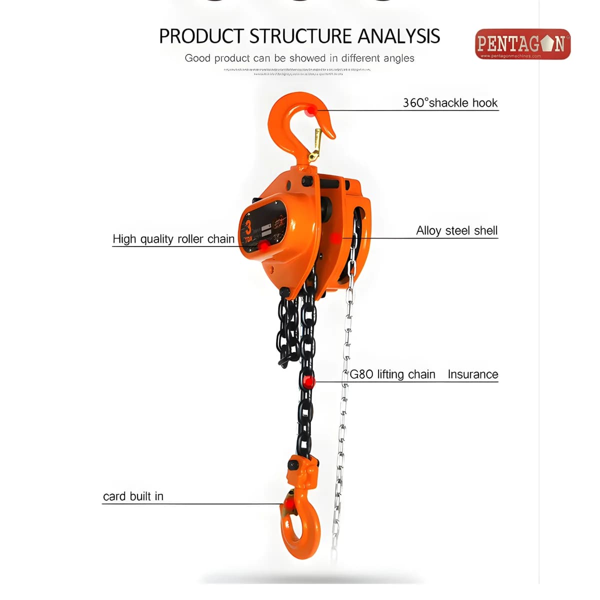 Chain Pulley Blocks 1 ton 3 meter — image 3