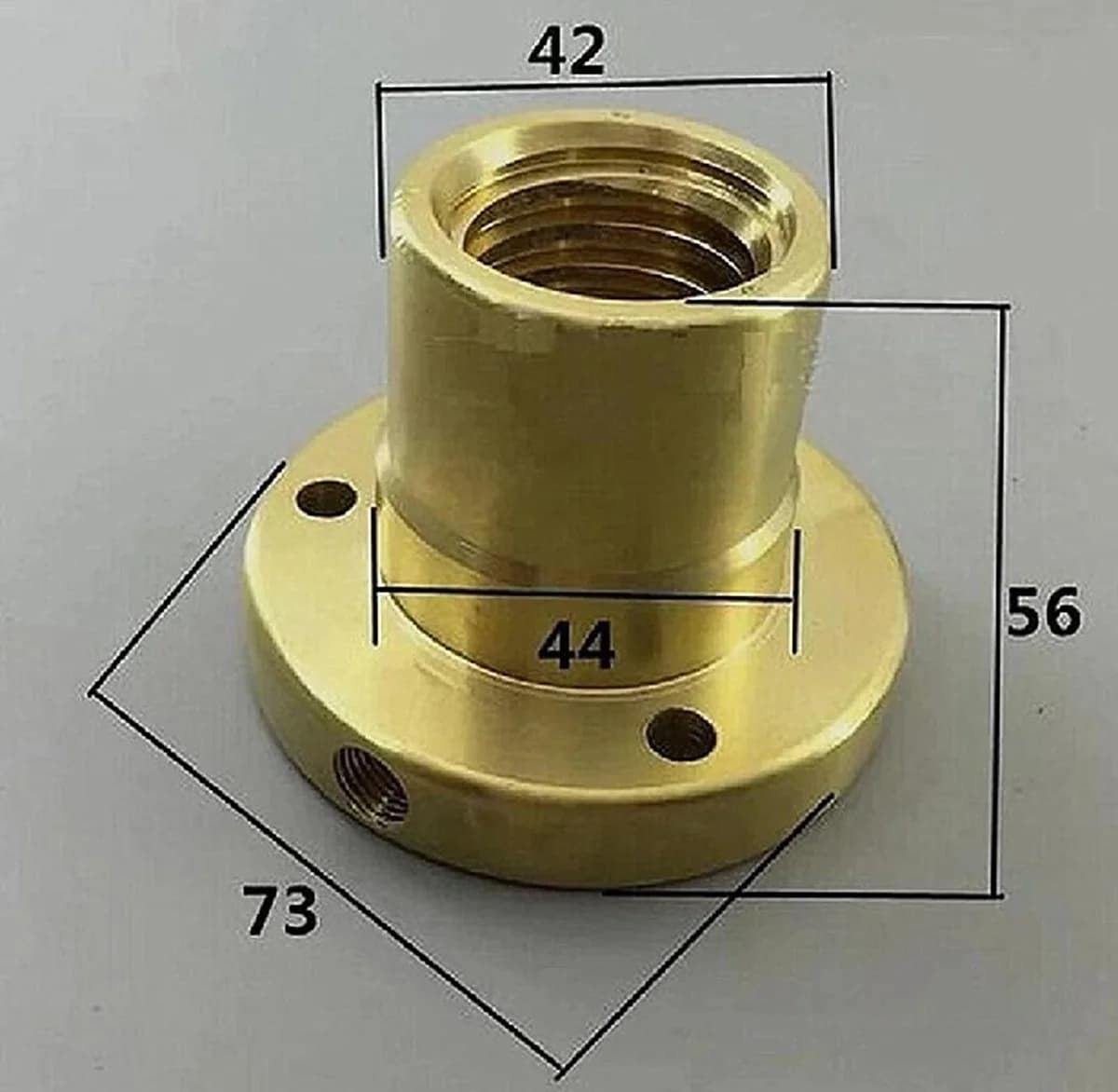 Spare: Mill-Copper/Brass Bush Nut for Lead Screw of Vertical RAM Turret Milling Machine — image 2