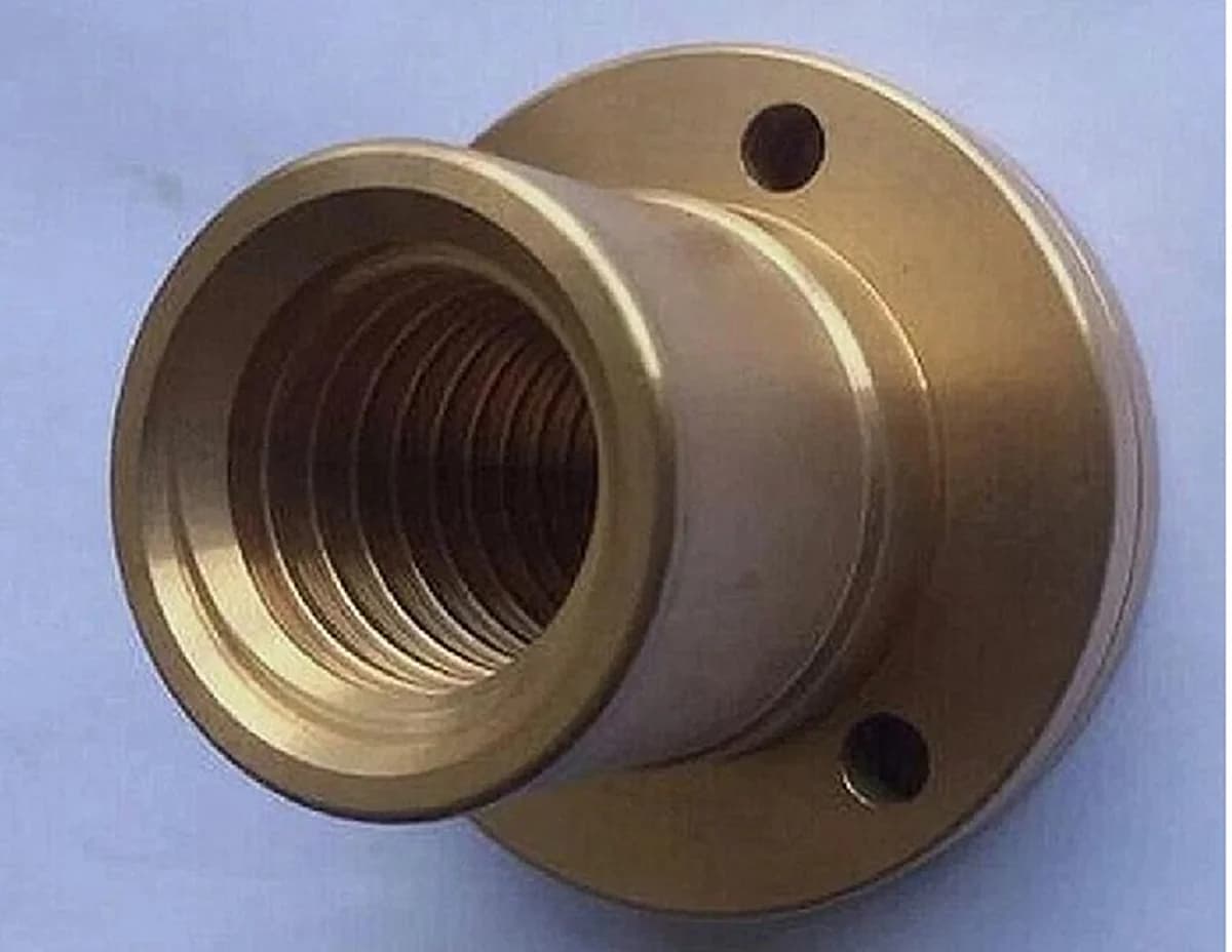 Spare: Mill-Copper/Brass Bush Nut for Lead Screw of Vertical RAM Turret Milling Machine — image 3