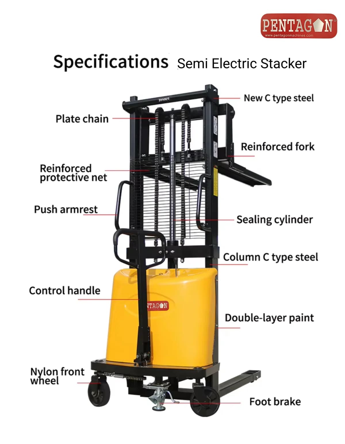 Battery Operated Semi Electric Stacker — image 2