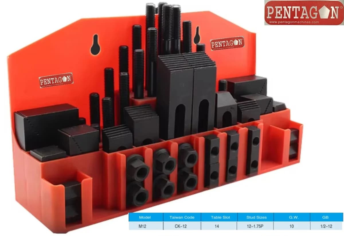 High Precision Steel Clamping Kit Set 0f 58 pcs — image 2
