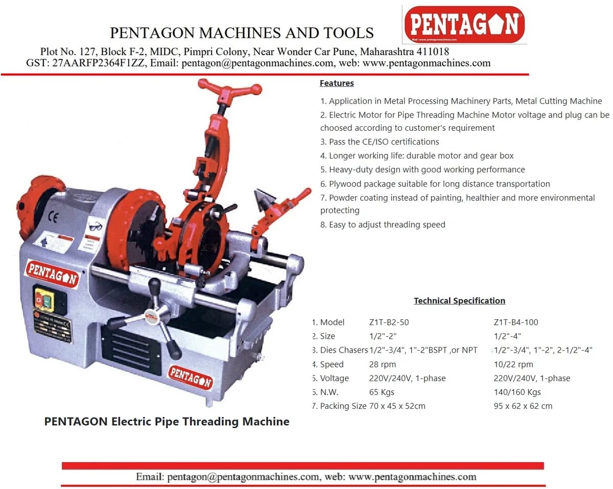 Electric Pipe Threading Machine — image 6