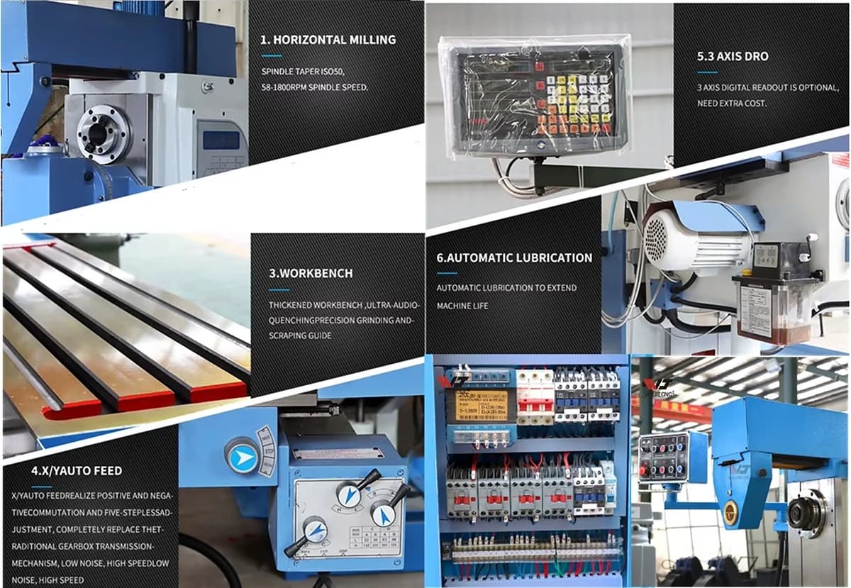 Horizontal Knee type Geared Head Milling Machine — image 13