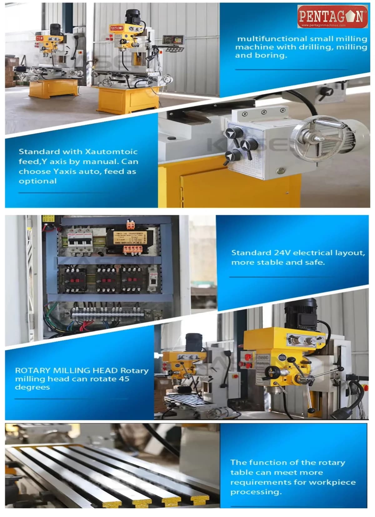 Geared Head Vertical Drilling cum Milling machine — image 4