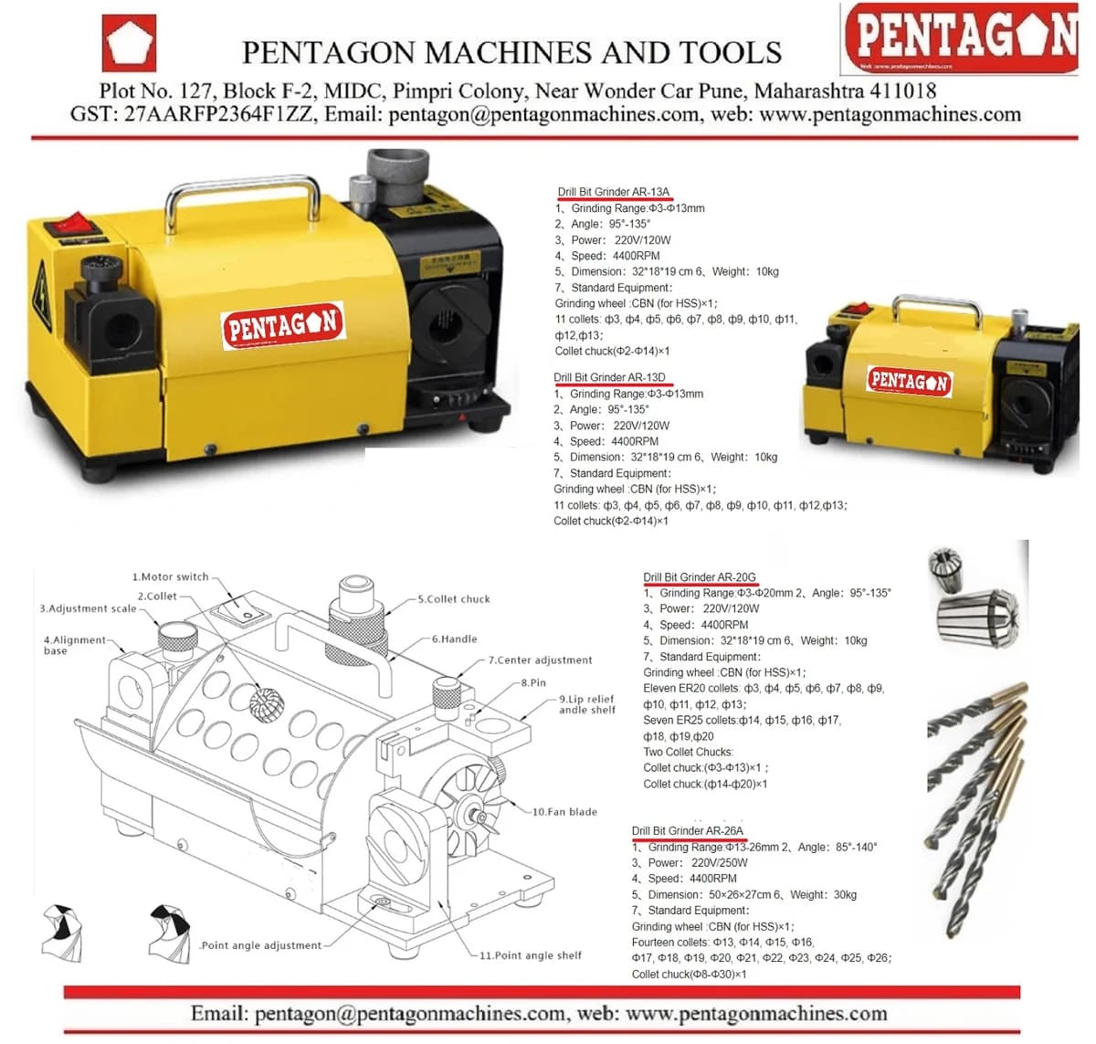 Precision Drill Bit Re-Sharpening Machine for HSS & Carbide Drills — image 3