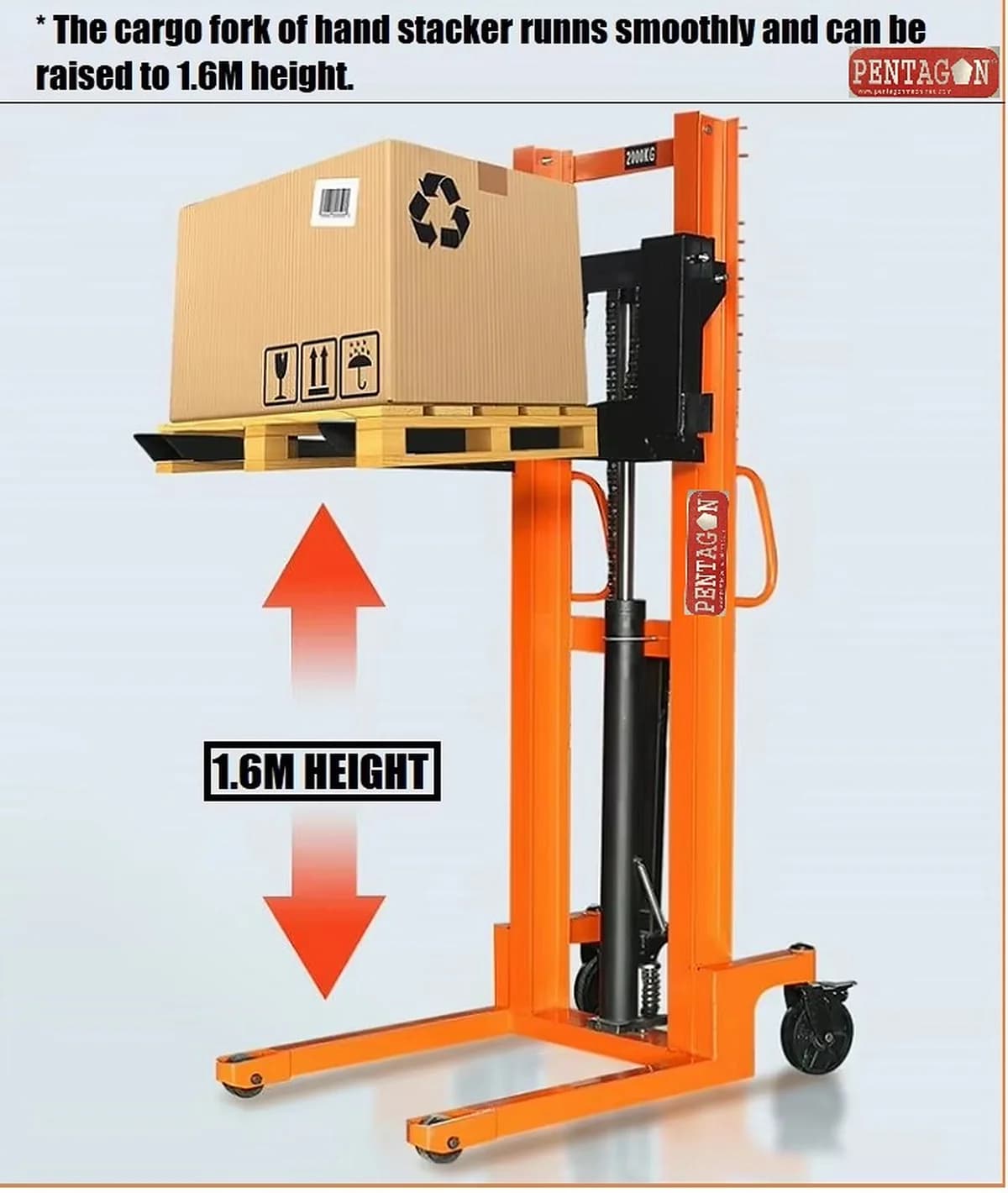 Hydraulically operated Manual Stacker Forklift — image 9