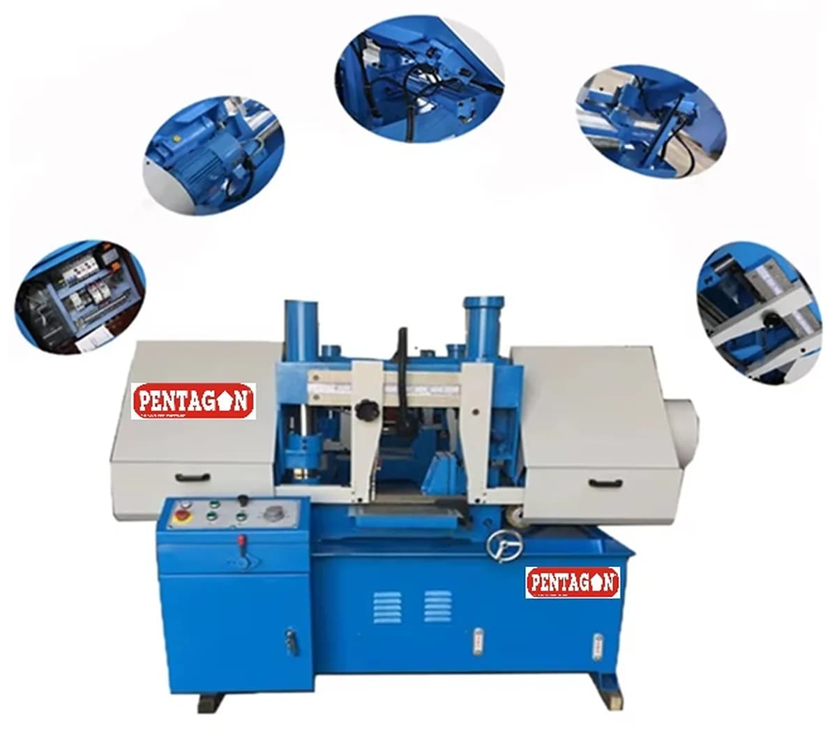 Semi Automatic Double Column Metal Cutting Hydraulic Bandsaw Machine PDB- Series — image 2