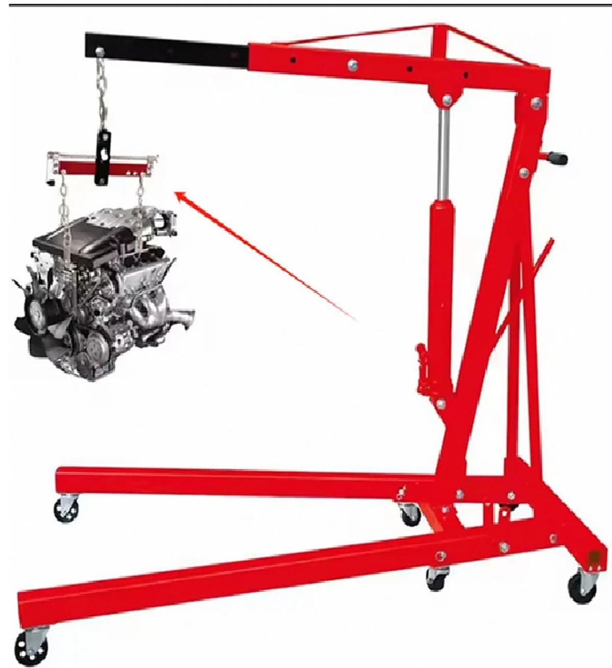 Hydraulic Floor Crane for Industrial shop Material Handling — image 6