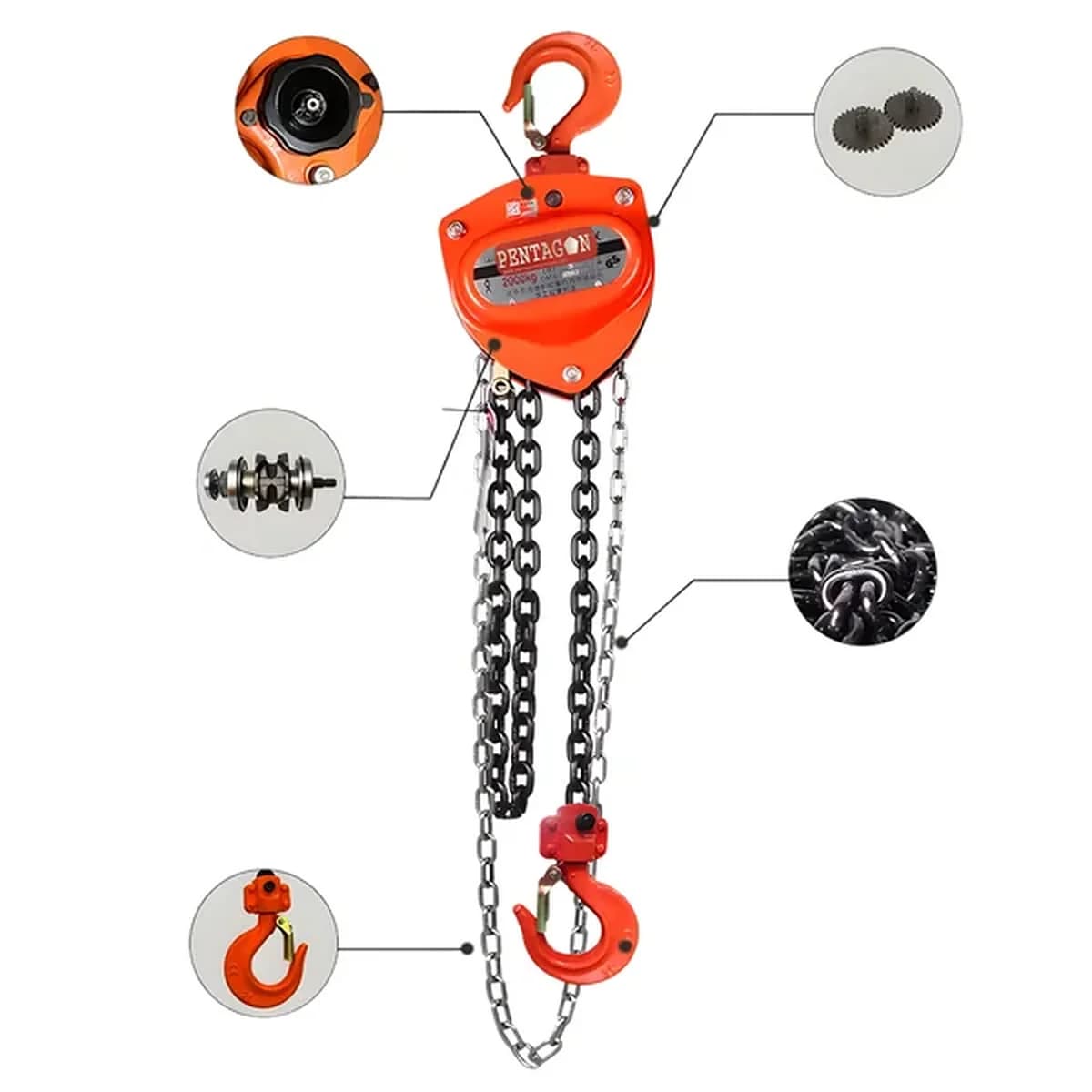 HSC Manual Chain Block 1 Ton 3 Meter — image 10