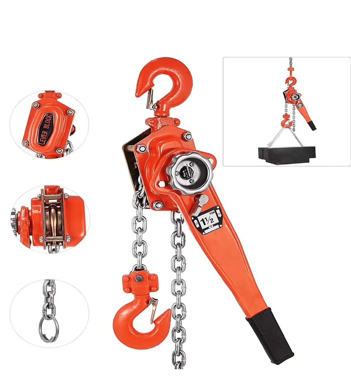 Ratchet Lever Hoist 0.75 Ton 1.5 Meter — image 5