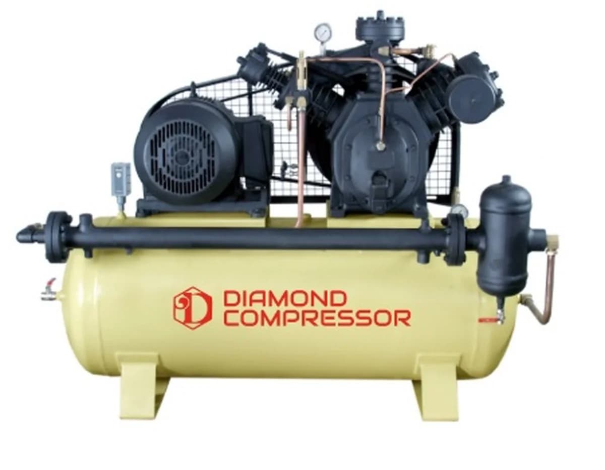 Heavy Duty Two Stage Lubricated Reciprocating Type Air Compressor — image 2