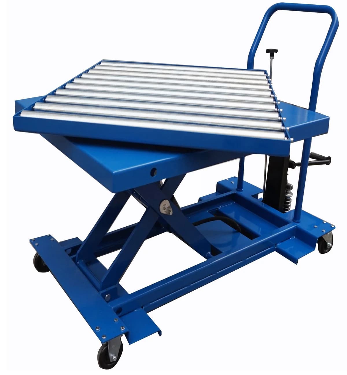 Portable Hydraulic Scissor Lift Table with Roller Conveyor — image 4