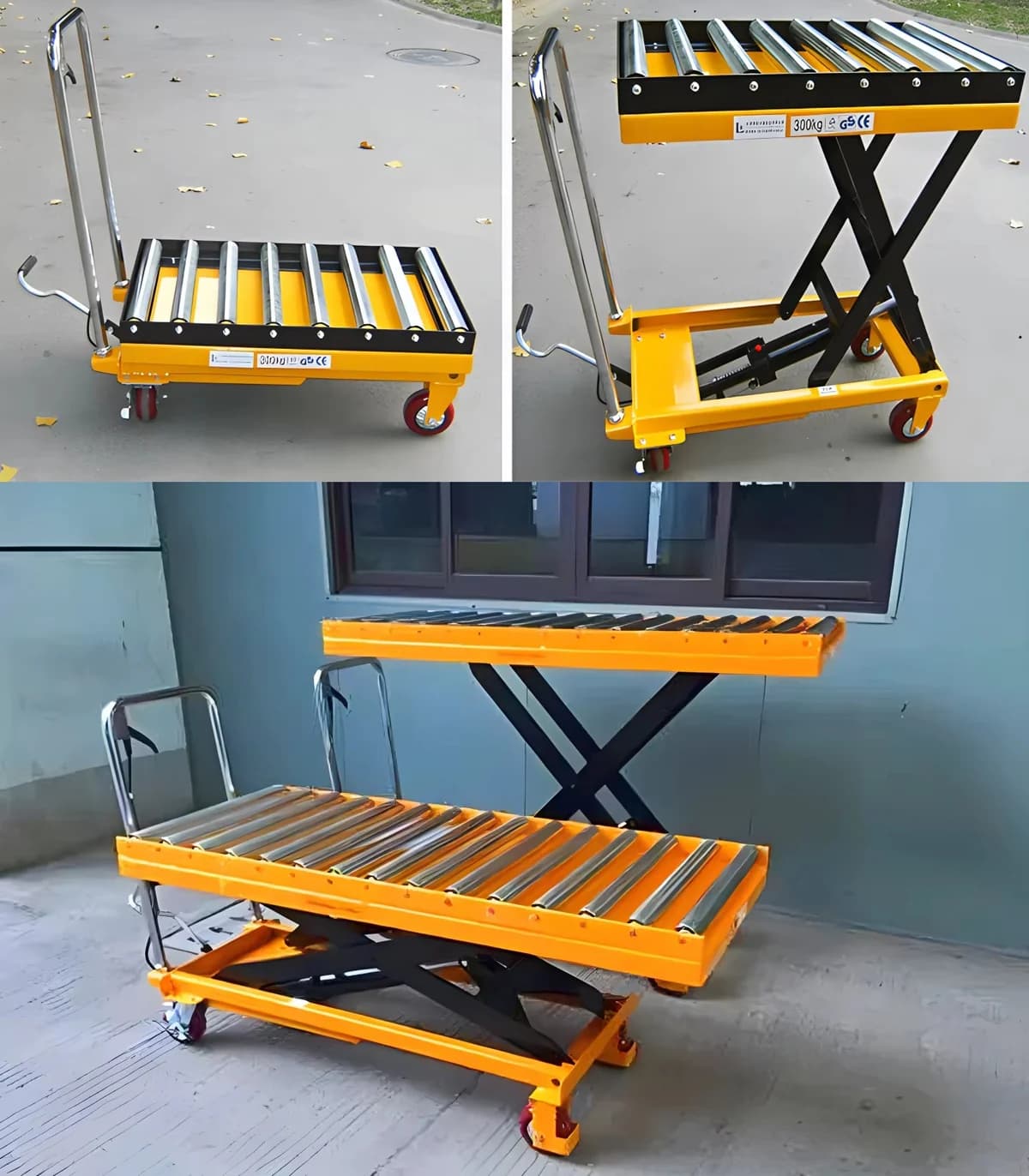 Portable Hydraulic Scissor Lift Table with Roller Conveyor — image 8