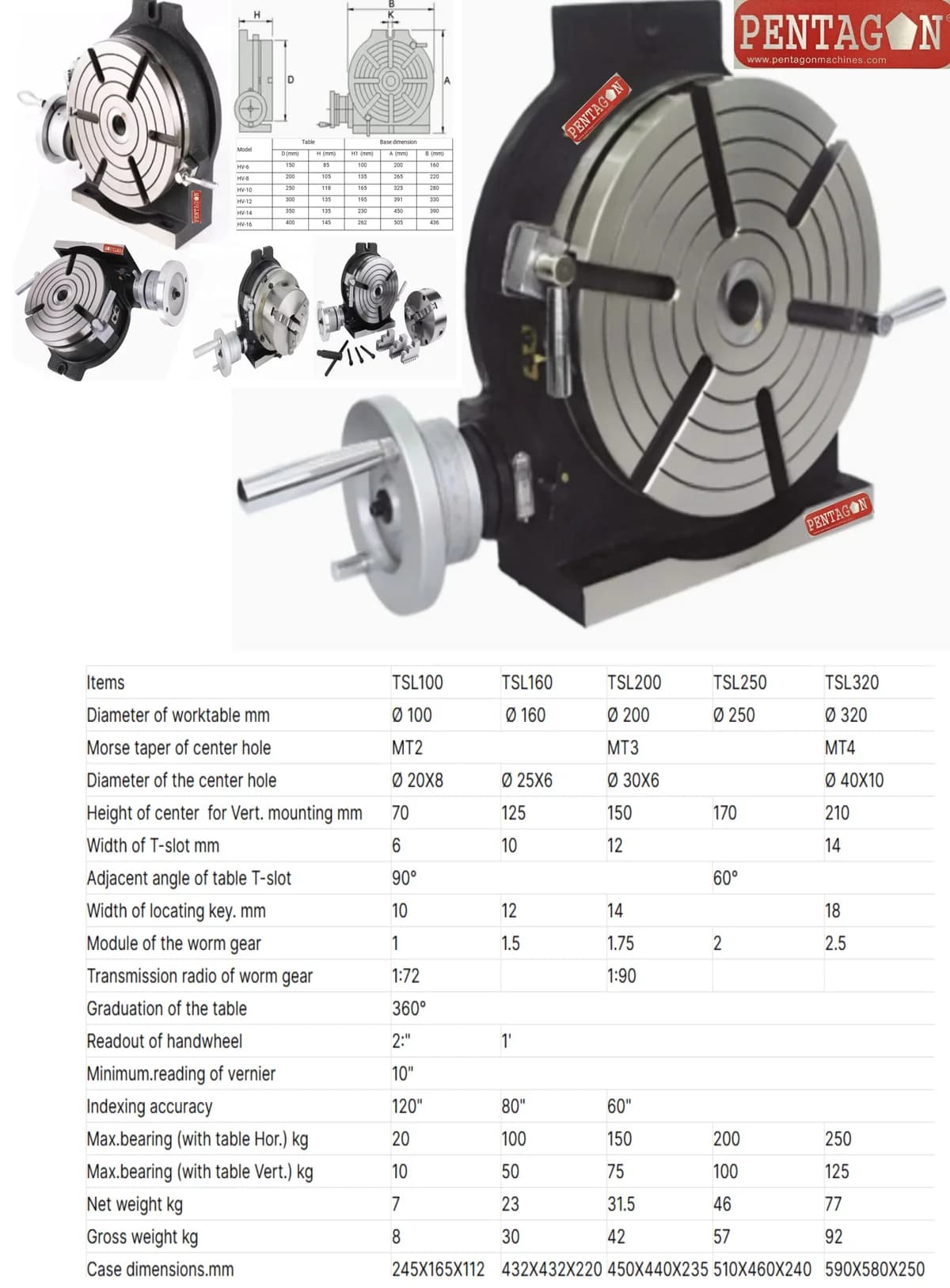 Precision H/V Rotary Table TSL Series for Milling & Indexing Applications — image 9