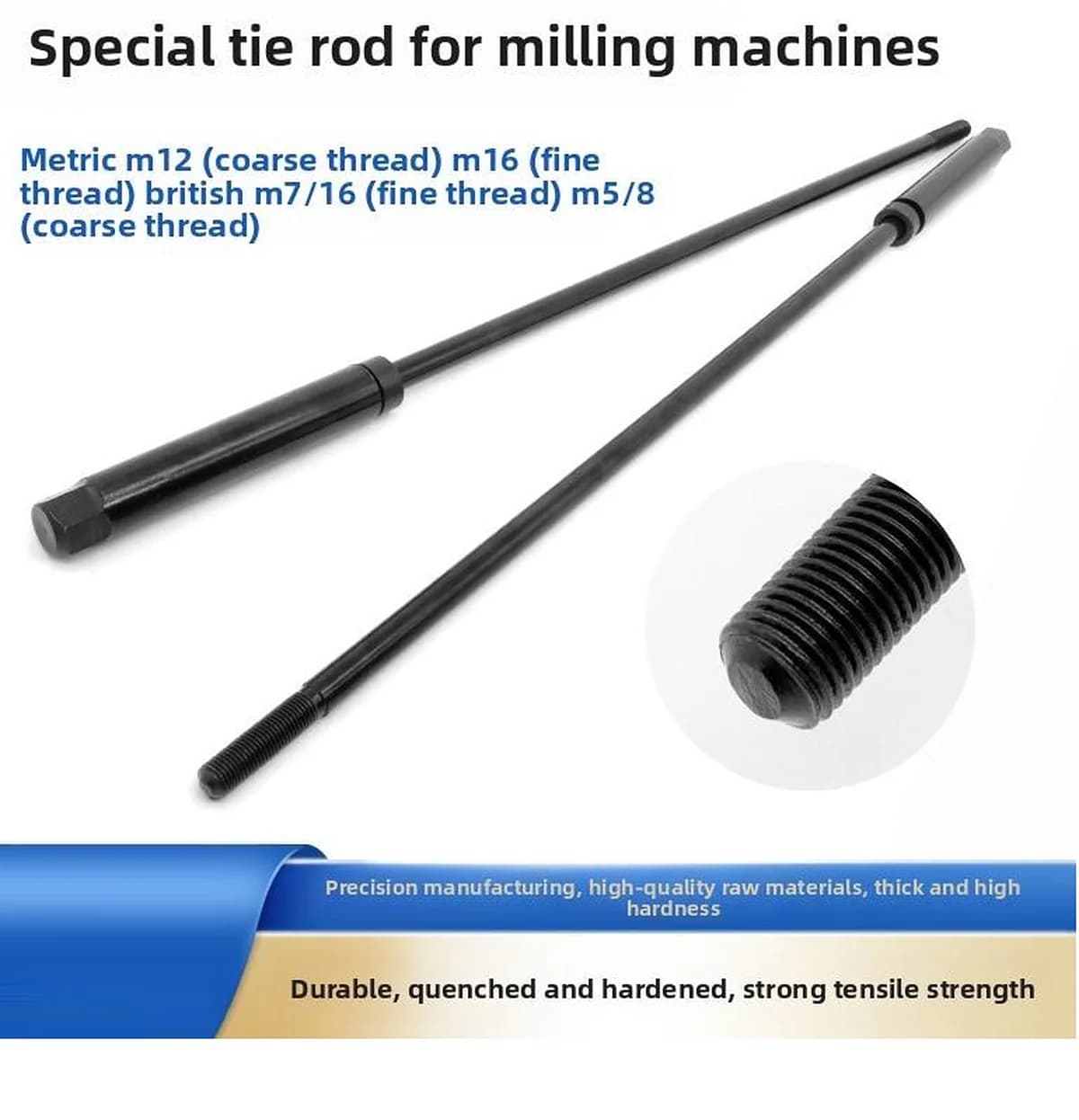High-Strength Drawbar-Tie Rod for Vertical RAM Turret Milling Machine — image 1