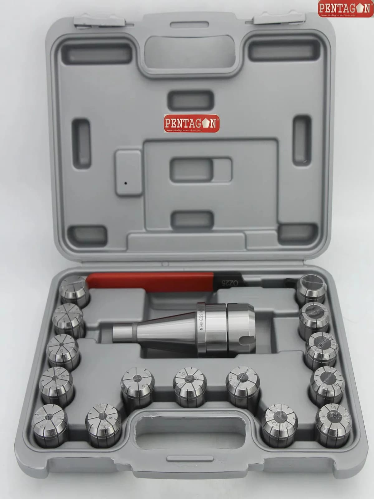 High Precision Collet set Model ER32 set with suitable collet adapter and spanner — image 30