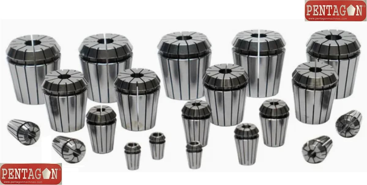 High Precision Collet set Model ER32 set with suitable collet adapter and spanner — image 37