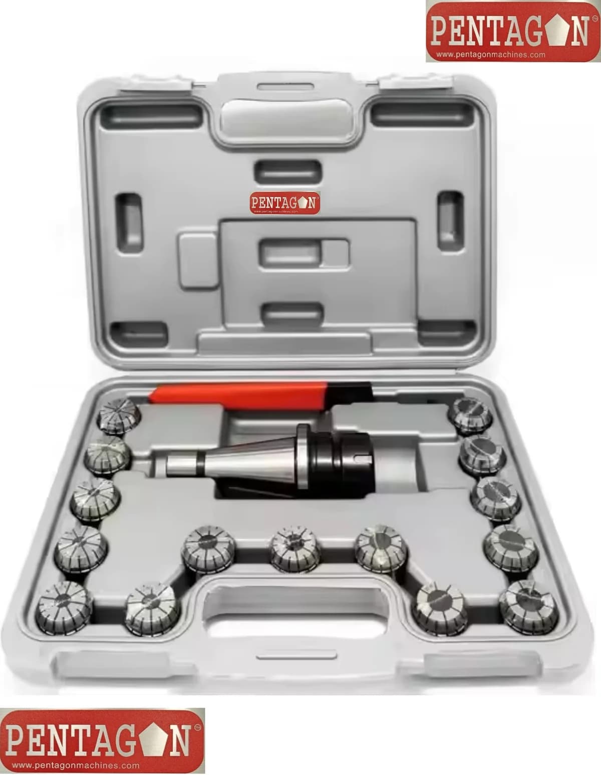 High Precision Collet set Model ER32 set with suitable collet adapter and spanner — image 41