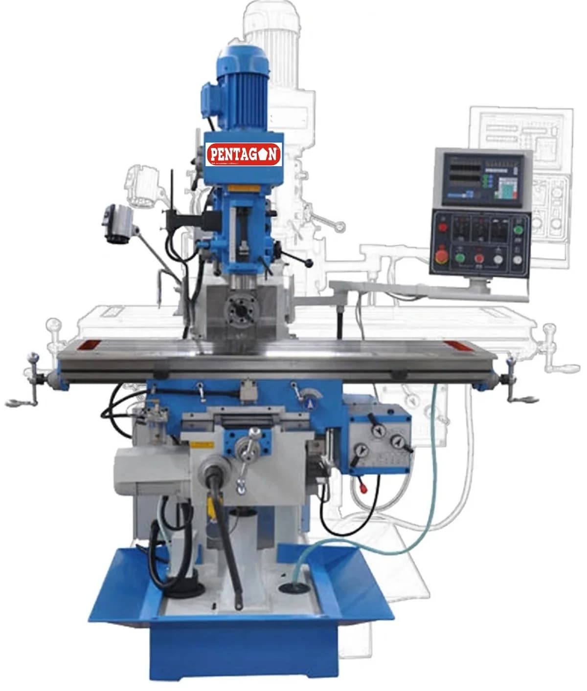 Universal Knee type Geared Head Drilling cum Milling machine — image 5