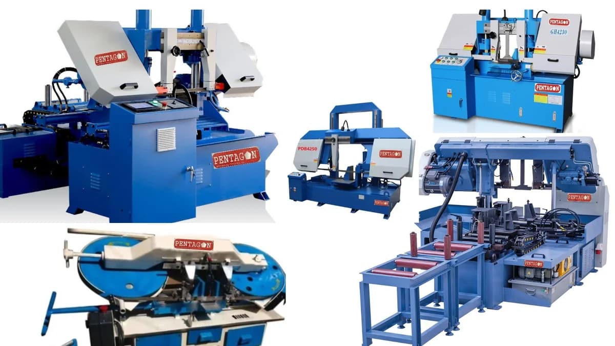 PENTAGON Hydraulic Double Column Rotary angle (45°/60°) Bandsaw Machine — image 17